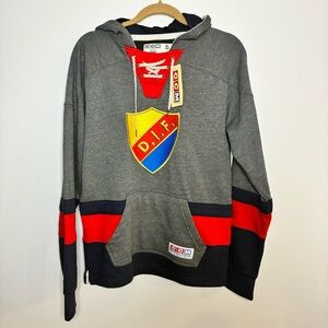 CCM hockey NHL “DIF” Gray and Red Jersey Hoodie, S